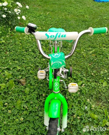 Детский велосипед 2-х колесный + 2 доп. колеса