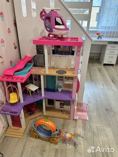 Дом для барби с мебелью