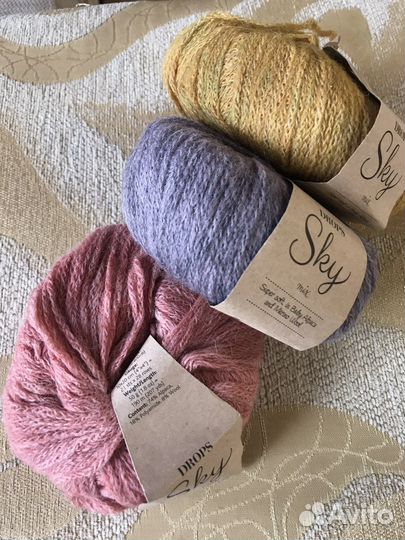 Пряжа drops eskimo snow, sky, baby merino