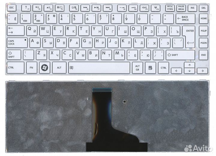 Клавиатура Toshiba Satellite L800 L830 белая