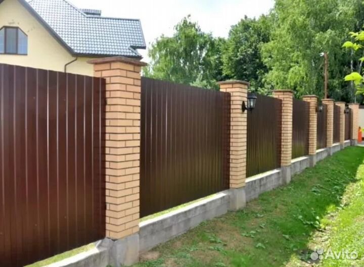 Забор из профнастила с гарантией под ключ