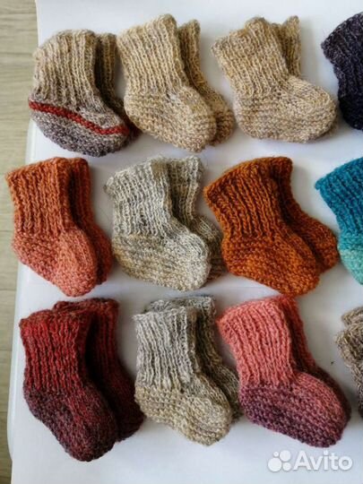Шерстяные колючие носочки для недоношенных