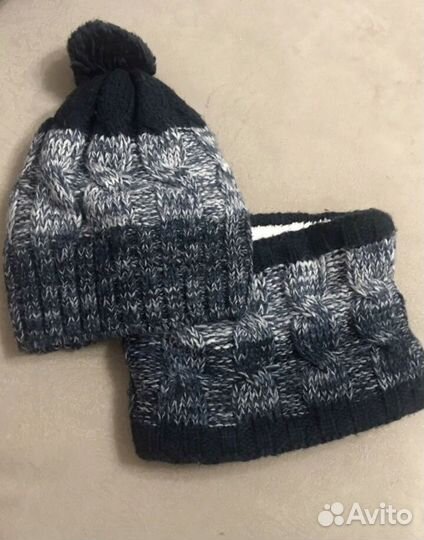 Теплая шапка и снуд