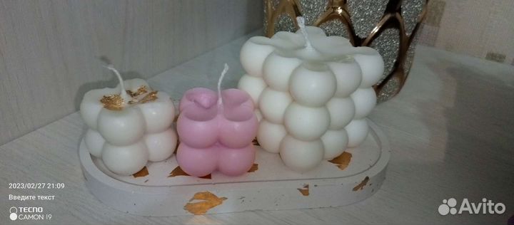 Свечи восковые ручной работы