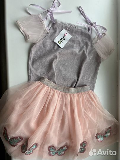 122-128 новый нарядный комплект костюм