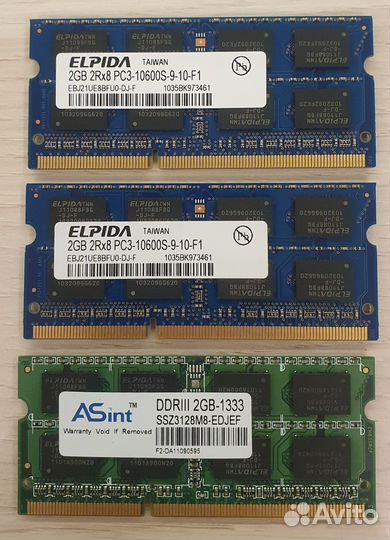 Оперативная память ddr3 2gb so-dimm