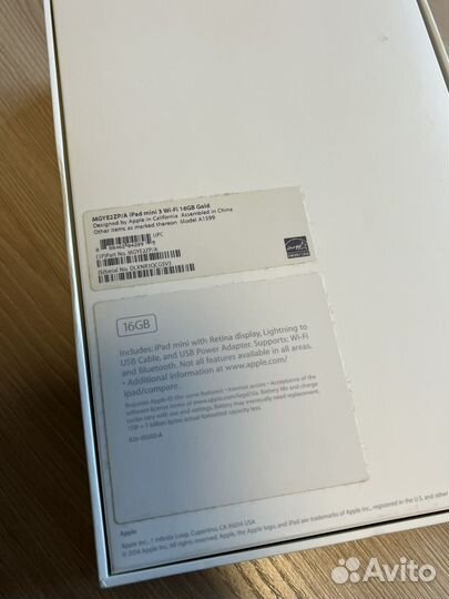 Планшет Apple iPad Mini 3, 16 гб