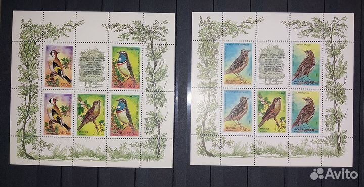 Марки Россия. животные, птицы, рыбы, насекомые