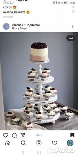 Подставка под капкейки, трайфлы, торты (аренда)