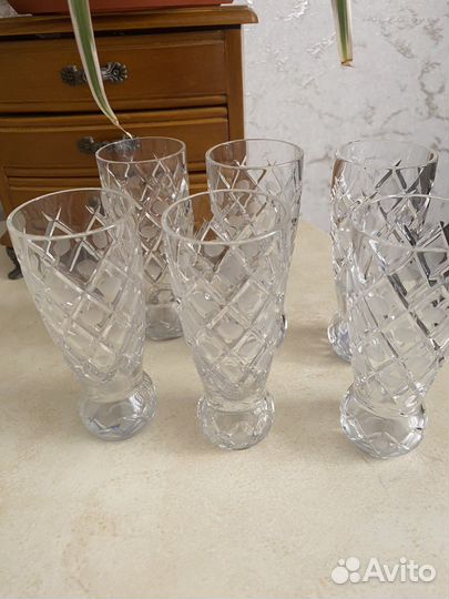 Рюмки хрустальные 6 шт