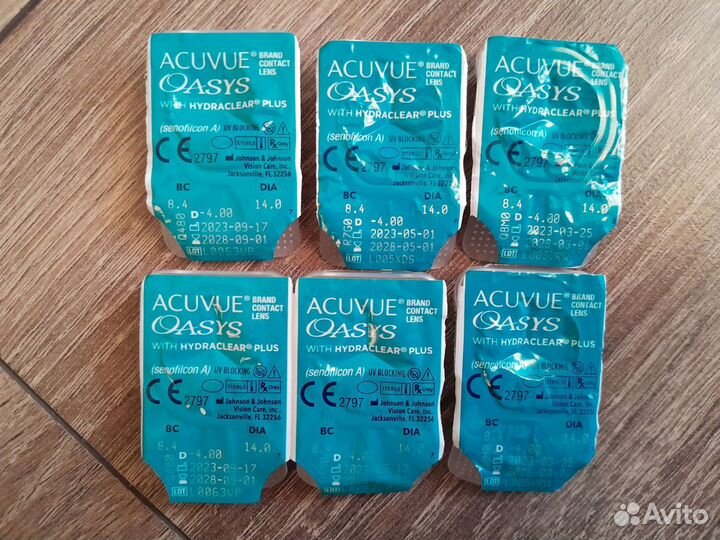 Линзы acuvue oasys двухнедельные -4.0 и -4.75