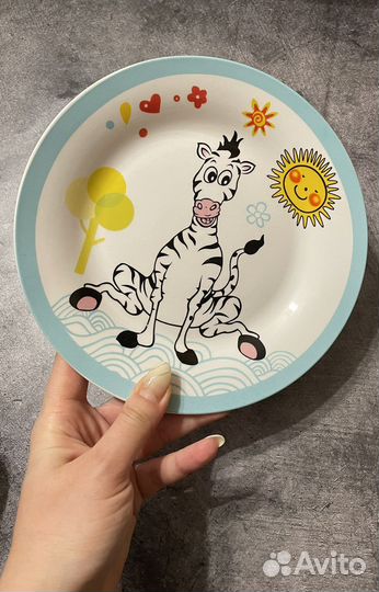 Набор детской столовой посуды новый