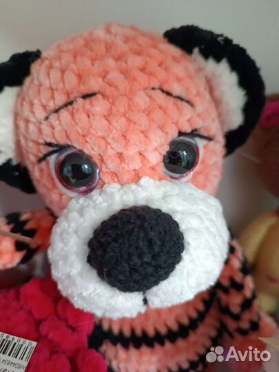 Вязаная игрушка Тигренок ручной работы