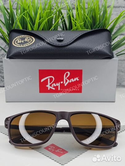 Очки Ray Ban матовые коричневое стекло