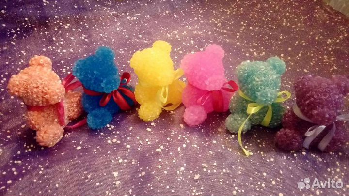 Мыло мишка из розочек