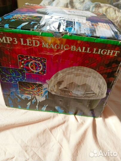 Светодиодный музыкальный проектор диско-шар