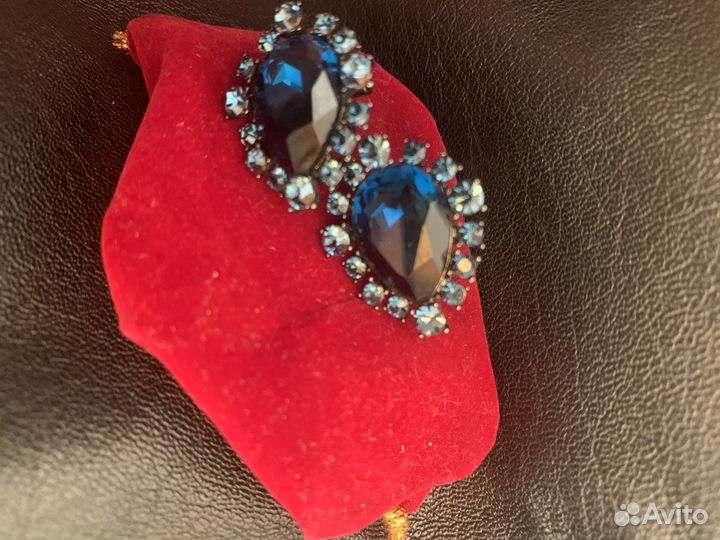 Серьги клипсы Swarovski