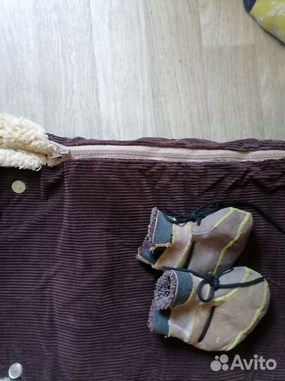 Конверт в коляску натуральный мех