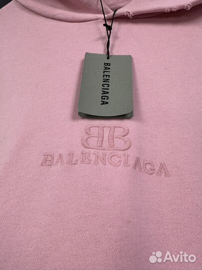 Рваная худи balenciaga oversize (унисекс)