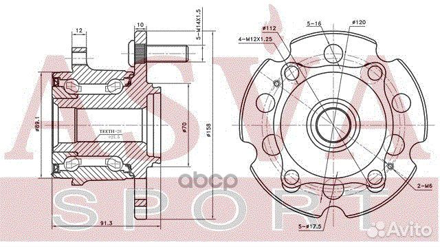 Ступица задняя с магнитным кольцом абс honda pilot