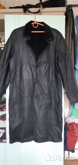 Куртка Англия,кожаный плащ