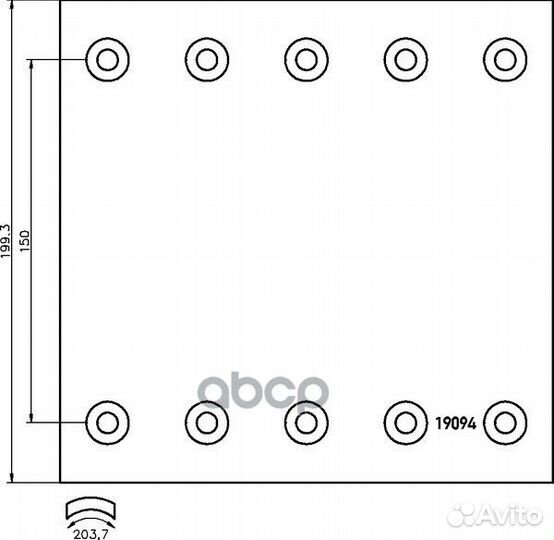 1909437 накладки торм.STD WVA 19094 (420x200)