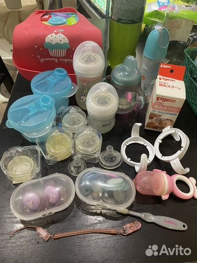 Детские бутылочки, соски avent