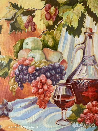 Картина «Летний вечер в Италии». Холст, масло. Под