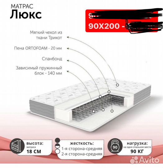 Матрасы 90 х 200(Б\У)