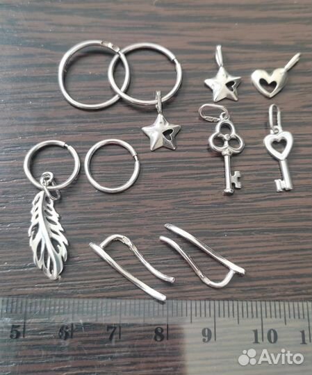 Серьги серебро