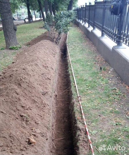 Рабочие бригады землекопов