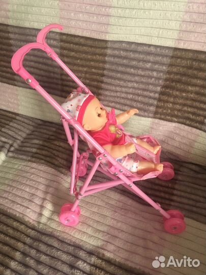 Кукла пупс с коляской