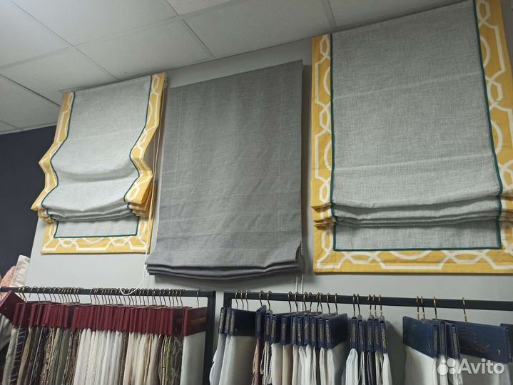 Ткань хлопок. Римская штора