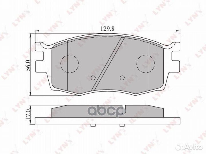 Колодки тормозные дисковые перед BD3608 LYN