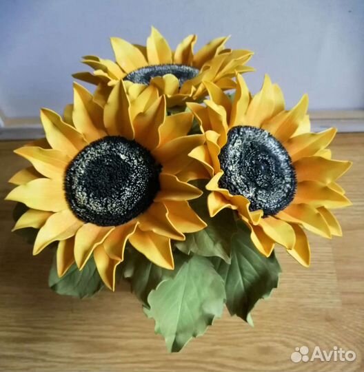Подсолнухи из фоамирана