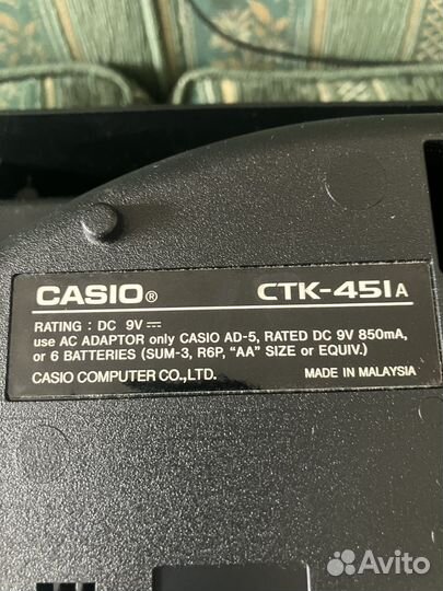 Синтезатор casio CTK 451a