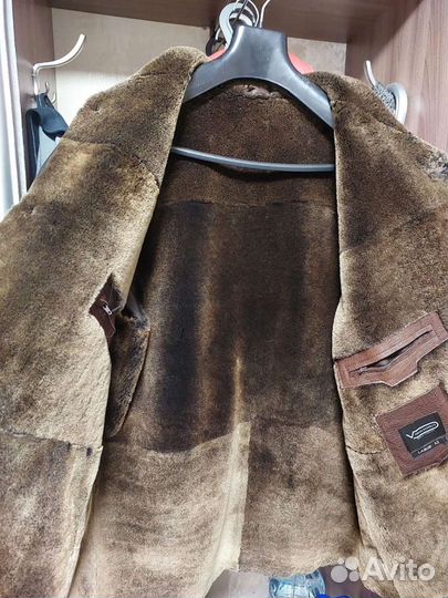 Кожаная куртка мужская зимняя 52 размер
