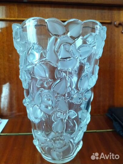 Ваза, тортница из Богемского стекла. Чехия