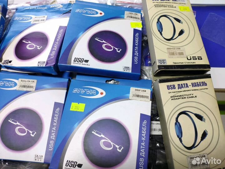 Дата-кабели USB,COM,аудио,видео для старых сотовых