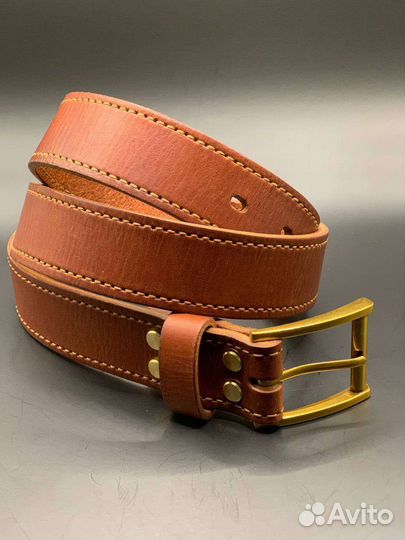 Мужской кожаный ремень ручной работы