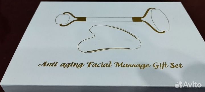 Набор:ролик и скребок гуаша.Камень