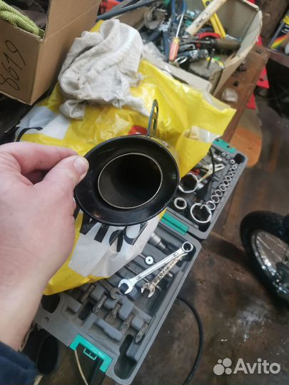 Глушитель прямоток на Honda super cub AA04 50,аа09