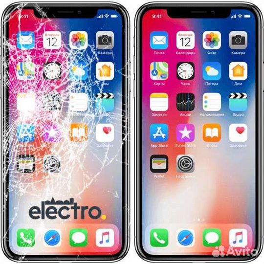 Замена разбитого стекла iPhone X Xs Xr Xs Max 11