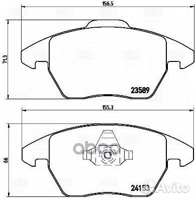 Колодки тормозные Peugeot 208 (12) /308 (07)