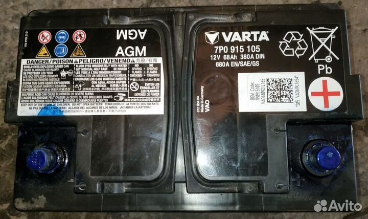 Аккумулятор AGM на VAG/BMW Varta 680A 7P0915105