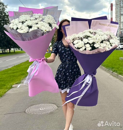 XXL Букеты из Хризантем с WOW Эффектом