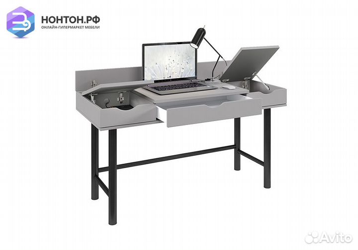 Стол Polini kids Mirum серый