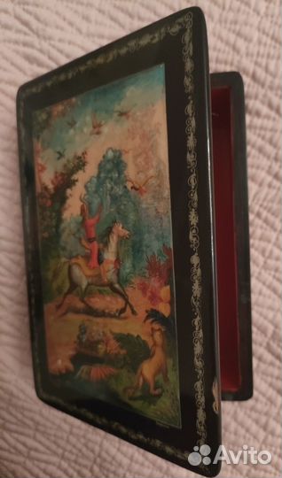 Шкатулка Мстёра винтаж с авторской росписью