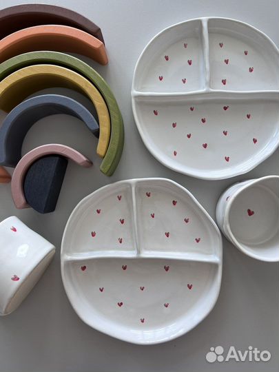 Набор детской посуды керамический