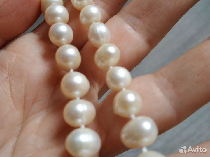 Кольцо позолота Бусы речной жемчуг